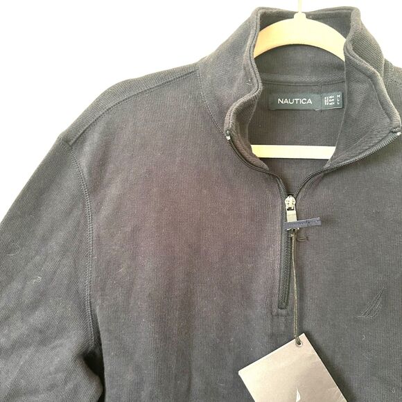 NAUTICA Windward Half Zip Sweatshirt Navy NWT Medium - Picture 4 of 5